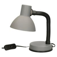 Gerimport Bureaulamp - grijs - metaal/kunststof - verstelbaar - 16 x 12 x 30 cm - thumbnail