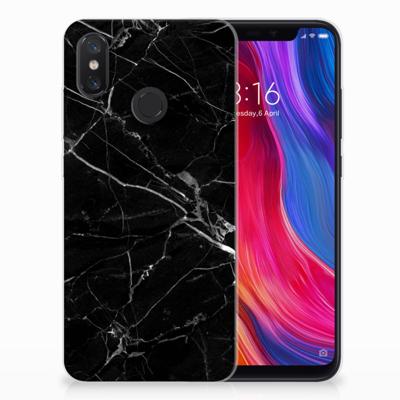 Xiaomi Mi 8 TPU Siliconen Hoesje Marmer Zwart - Origineel Cadeau Vader Xiaomi Mi 8 TPU Siliconen Hoesje Marmer Zwart - Origineel Cadeau Vader