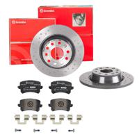 Remmenset, remschijf BREMBO, Remschijftype: Geperforeerd, Inbouwplaats: Achteras: , u.a. für VW, Seat, Audi - thumbnail