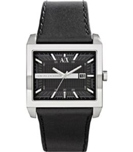 Horlogeband Armani Exchange AX2203 Leder Zwart 32mm