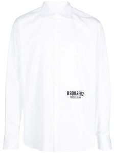 DSQUARED2 chemise à logo imprimé - Blanc