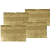 6x stuks rechthoekige placemats goud glitter 30 x 45 cm van kunststof