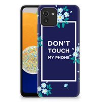 Samsung Galaxy A03 Silicone-hoesje Flowers Blue DTMP - thumbnail