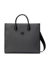 Gucci GG Supreme leather tote bag - Noir