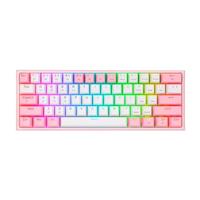 REDRAGON Fizz Pro K616 HotSwap 3-in-1 wit en roze mechanisch toetsenbord 60% | RED-K616-RGB