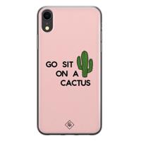iPhone XR siliconen hoesje - Go sit on a cactus