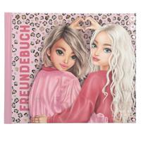 Depesche 13936 TOPModel Leoheart - Vriendschapsboek in roze, met modelmotief en leo-patroon, vriendschapsboek met 108 bladzijden om in te schrijven en te versieren