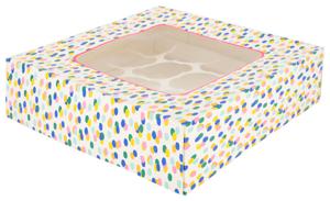 HEMA Taartdoos 28x28x7.5 Confetti (multicolor)