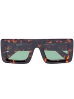 Off-White Eyewear lunettes de soleil Leonardo à monture rectangulaire - Marron