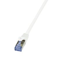 LogiLink CQ4011S RJ45 Netwerkkabel, patchkabel S/FTP 0.25 m Wit Vergulde steekcontacten, Vlambestendig, Snagless 1 stuk(s)