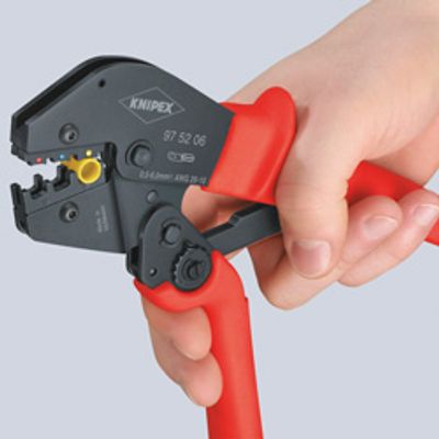 Knipex Knipex-Werk 97 52 04 Krimptang Ongeïsoleerde, open connectoren 0.1 tot 2.5 mm²