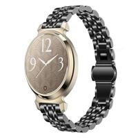 By Qubix - Metalen schakelbandje - Zwart - Compatible met Garmin Lily 2 - Compatible Garmin bandje