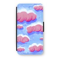 Roze wolken met vogels: iPhone 8 Plus Flip Hoesje - thumbnail