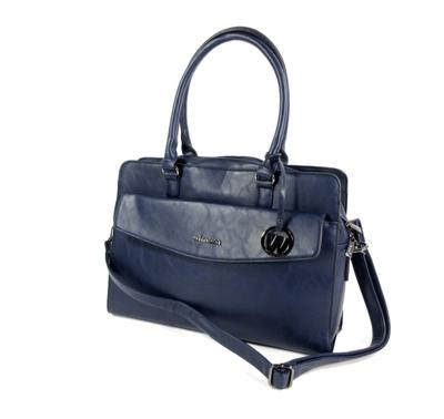 Handtas schoudertas schooltas VALENTINA donker blauw