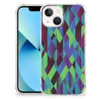 iPhone 13 mini Shockproof Case Abstract Green Blue - thumbnail