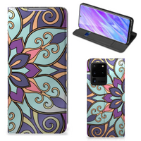 Samsung Galaxy S20 Ultra Smart Cover Purple Flower - thumbnail