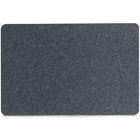 4x Rechthoekige onderleggers/placemats voor borden antraciet grijs 45 x 30 cm - Placemats