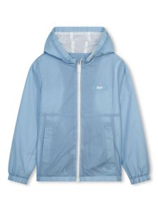 Dkny Kids coupe-vent à capuche - Bleu