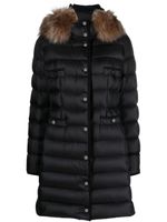 Moncler doudoune à bords lainés - Noir