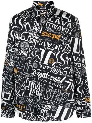 Just Cavalli Overhemd met logoprint - Zwart
