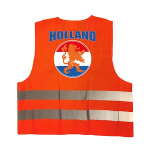 Holland hesje met oranje leeuw reflecterend EK / WK / Holland supporter kleding volwassenen One size  -