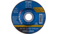 PFERD 61740326 doorslijpschijf PSF STEELOX 25 stuks | 115 x 2,4 x 22,23 mm, gebogen | voor staal en roestvrij staal (INOX), 2,4 mm x 115 mm