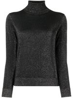 N.Peal cardigan en maille métallisée à col roulé - Noir