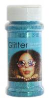 Globos glitter 100 gram kunststof lichtblauw