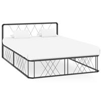 vidaXL Bedframe metaal grijs 140x200 cm