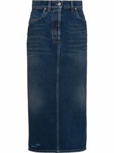 Prada jupe mi-longue en jean - Bleu