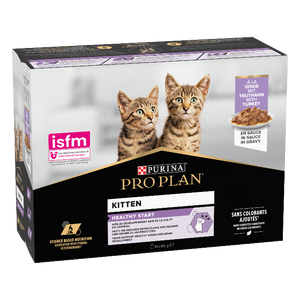 Purina Pro Plan Healthy Start rijk aan kalkoen kitten natvoer 10x85g