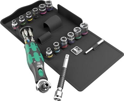 Wera 05004285001 8009 Zyklop Pocket Set 4, metrisch/imperial, ratelset, 27-delig