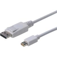 Digitus AK-340102-020-W DisplayPort-kabel Mini-displayport / DisplayPort Adapterkabel Mini DisplayPort-stekker, DisplayPort-stekker 2.00 m Wit - thumbnail