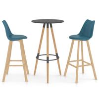 vidaXL 3-delige Barset turquoise