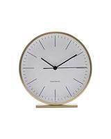 House Doctor Tafelklok 15x15 cm - Elegante wekker analoog in goud - wandklok radio & stijlvolle tafelklok