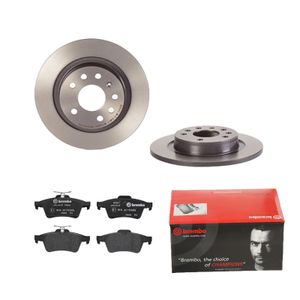 Remmenset, remschijf BREMBO, Remschijftype: Massief, Inbouwplaats: Achteras: , u.a. für Cadillac, Saab, Opel, Vauxhall