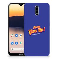 Nokia 2.3 Siliconen hoesje met naam Never Give Up - thumbnail