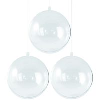 3x Kerstballen om te vullen 8 cm   -