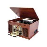 Inovalley HiFi-installatie retro, multifunctioneel, Bluetooth, houten afwerking