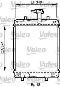 Radiateur VALEO, u.a. für Citroën, Peugeot, Toyota