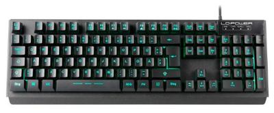 Keyboard LC-Power LC-KEY-4B USB  black, german, backround light