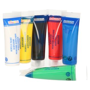 Acrylverf tubes in 6 kleuren 75ml   -