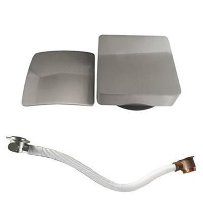 Mueller Moon complete badafvoer met vulfunctie vierkant geborsteld staal Mueller Moon complete badafvoer met vulfunctie vierkant geborsteld staal