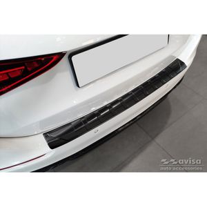 Zwart RVS Bumper beschermer passend voor Mercedes C-Klasse W206 Kombi 2021- 'Ribs' AV245267