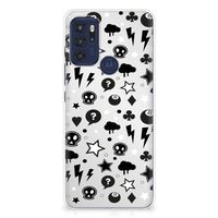 Silicone Back Case Motorola Moto G60s Silver Punk