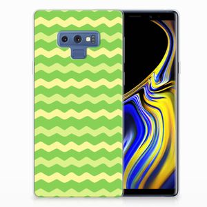 Samsung Galaxy Note 9 TPU bumper Waves Green