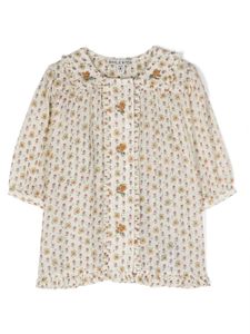 Emile Et Ida blouse en coton à fleurs - Tons neutres