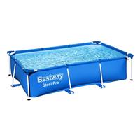 Bestway Steel Pro Frame Pool zonder pomp, 259 x 170 x 61 cm, blauw, vierkant
