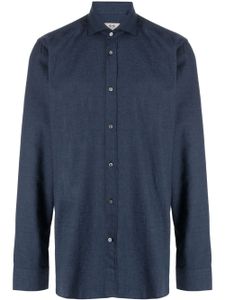 Corneliani chemise en coton à manches longues - Bleu