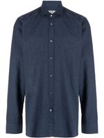 Corneliani chemise en coton à manches longues - Bleu - thumbnail